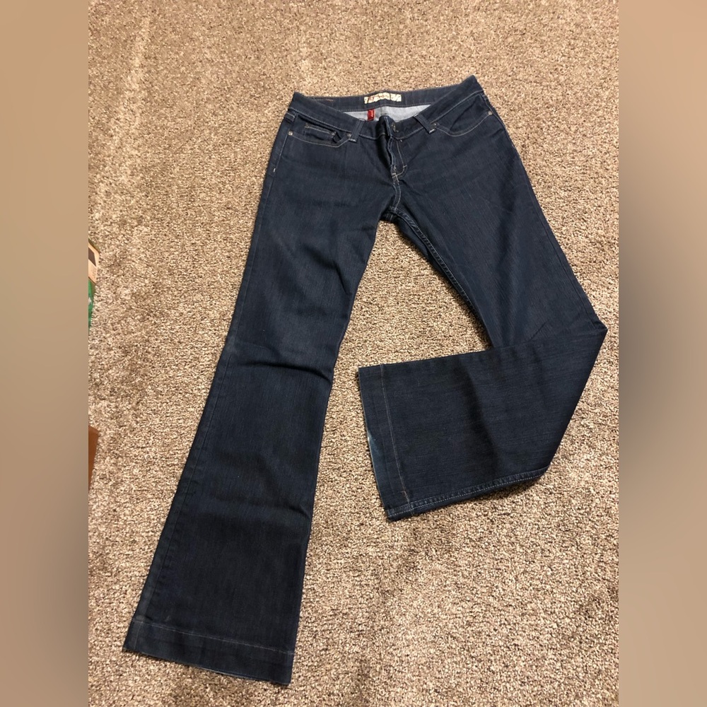BKE Denim Sabrina Low Rise Boot Cut Dark Wash Jeans 33x31.5 GUC! READ!